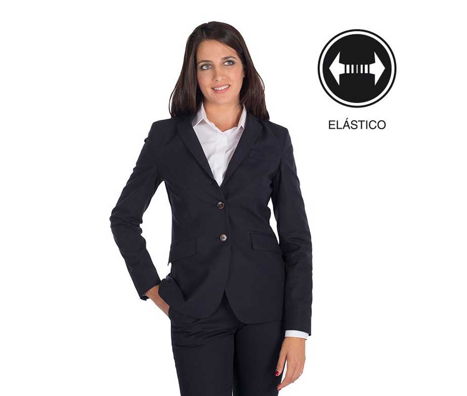 Ropa de Trabajo Elegante Traje Americana Mujer Tejido Cold Algodón Elástico - Imagen 2