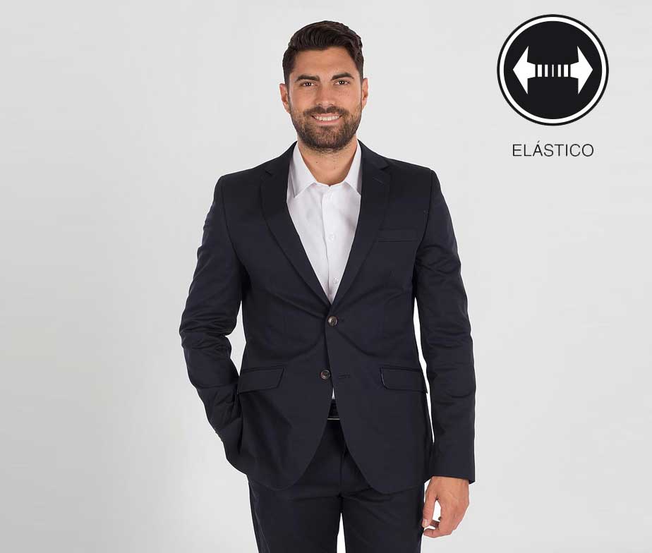Ropa de Trabajo Elegante Traje Americana Hombre Tejido COLD Algodón Elástico - Imagen 4
