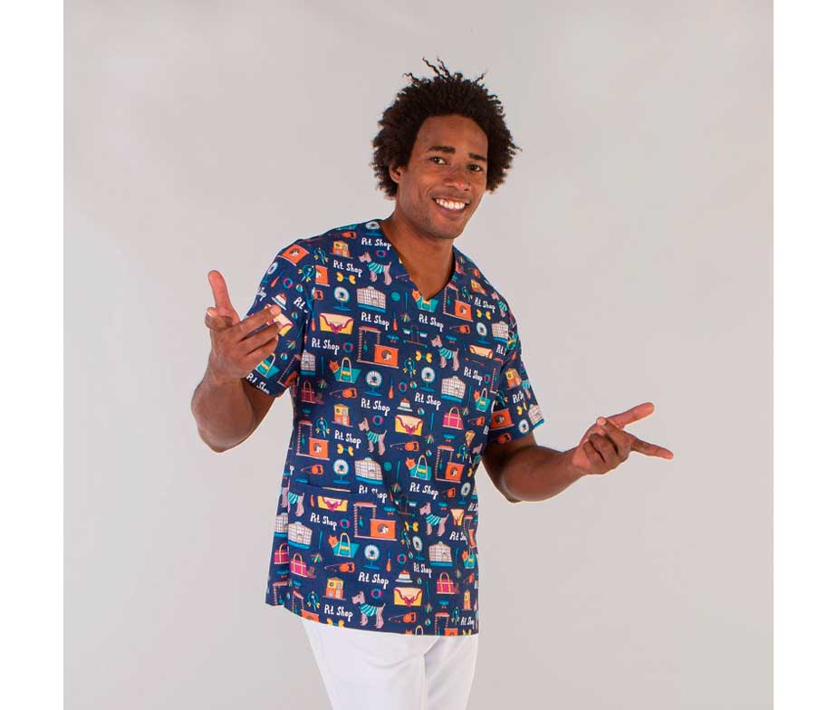 Casacas Sanitarias Dibujos Estampados Originales Microfibra Antibacteriana Unisex - Imagen 2