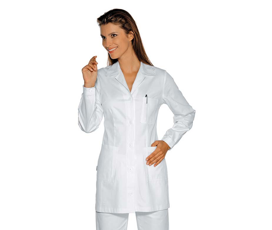 Casaca Sanitaria Marbella Manga Larga botones - Imagen 2