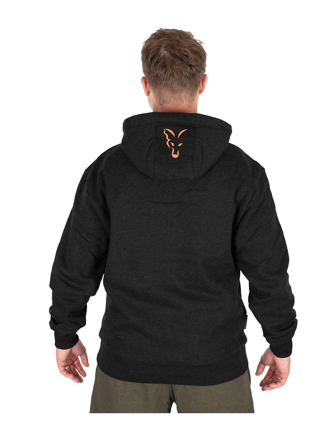 SUDADERA FOX COLLECTION HOODY NEGRA/NARANJA - Imagen 2