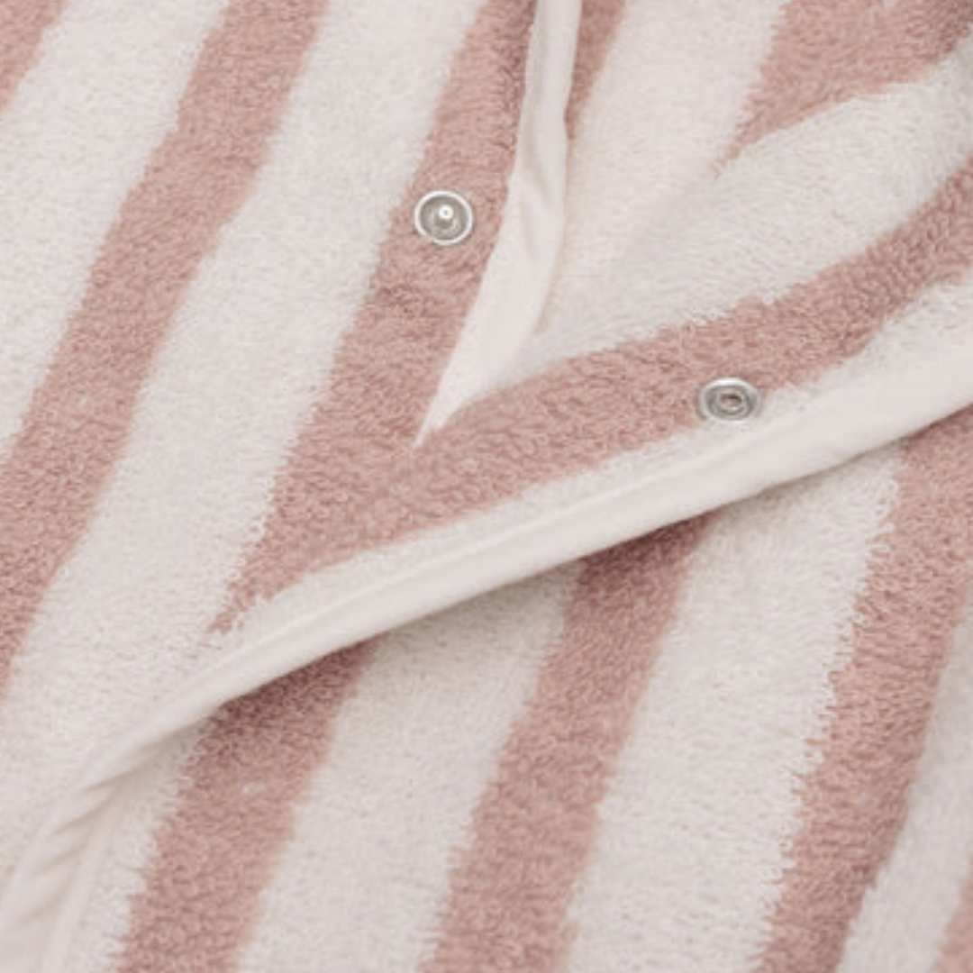 Albornoz Infantil Stripes Terry Rose | Jollein - Imagen 3