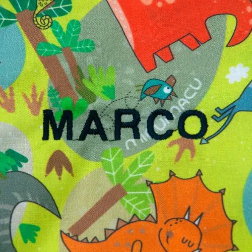 Bata Escolar Botones Dinosaurios | Micu Macu - Imagen 2