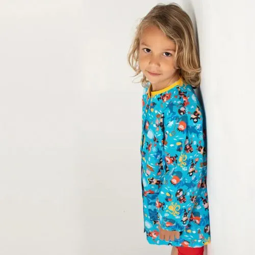 Bata Escolar Botones Ocean | Micu Macu - Imagen 2