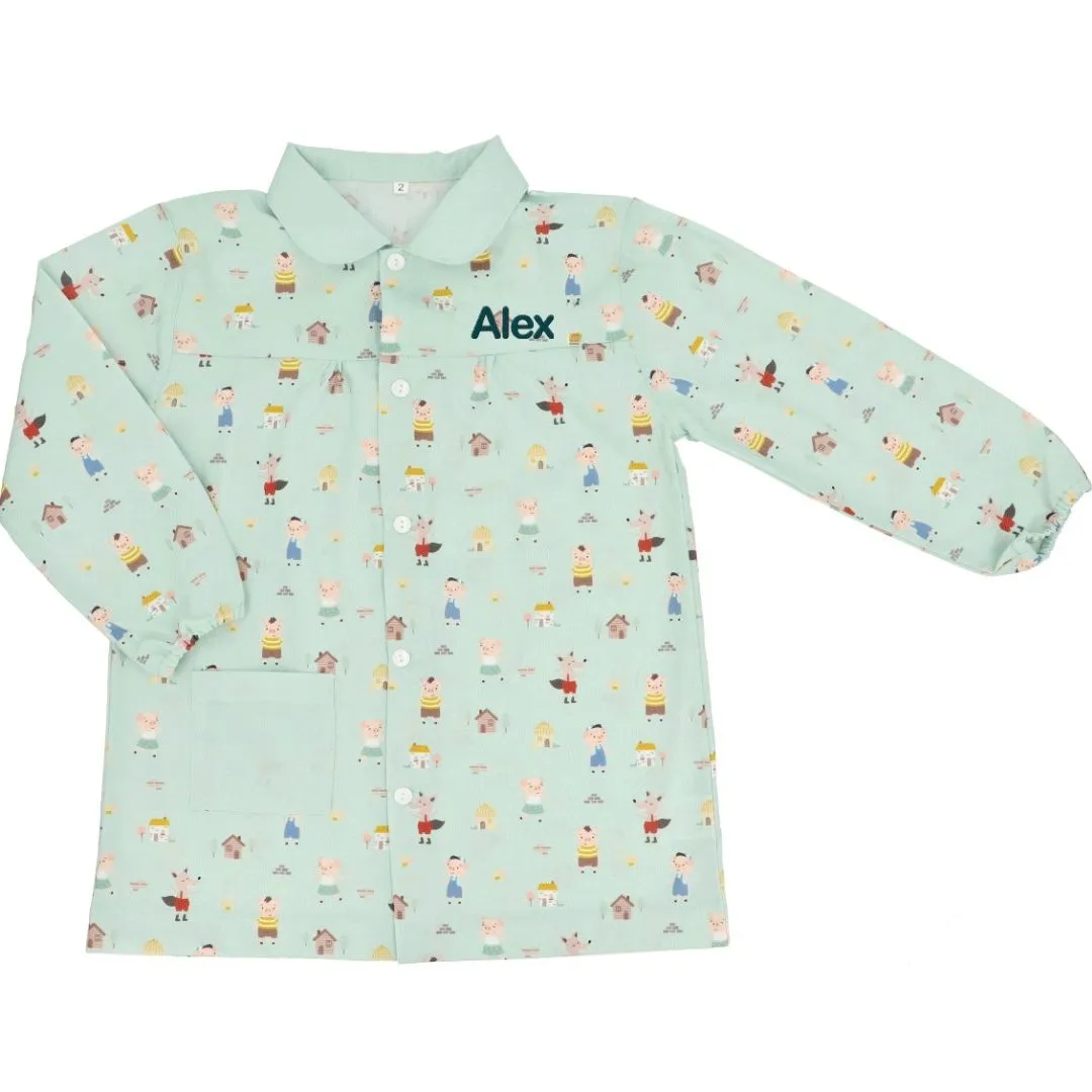 Bata Escolar Botones Tres Cerditos | Tutete - Imagen 3